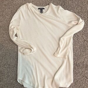 Forever 21 Cream Ribbed Sweatshirt